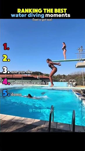 Ranking the best water diving moments 💦 #shorts #waterdiving
