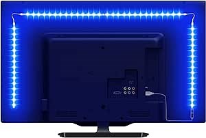 LE LED Strip Lights for TV,6.56Ft RGB Color Changing TV Backlights with Remote, Christmas Gifts for Men & Women, USB Powered Bias Lighting for 32-65 Inch TV, PC, Mirror, Home, Wall Decorations