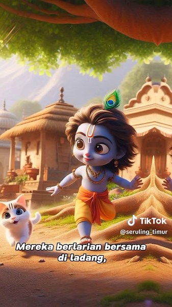 Krisna Kecil dan Kucing #shorts #litlekrishna #sulingindia #sulingsakti #krisna #suling #fyp #short #sulingsakti