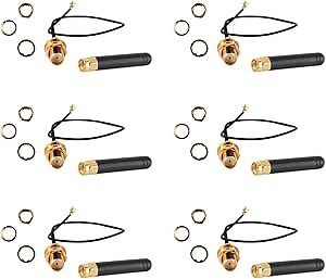 6PCS 915MHz Lora Antenna with U.FL/I-PX1.0 to Female SMA Cable 2DBI Gain Antenna for Lora Board Lora32u4 II WiFi Module Lora32 IoT