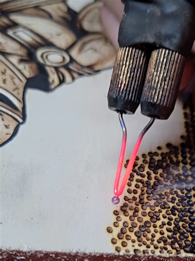 Relaxing Dots: A Woodburning Art Experience