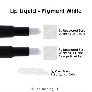 TKB Lip Liquid - Pigment White - Highly Pigmented Cosmetic Lip Color
