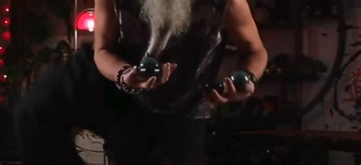 been spinning balls in my hands for a few years.they’re called gantan. anyone who trains in the gym (not only) should consider getting a pair.i have 5 nephrite ones, used to have a pair of damascus steel (heavier) but lost them. our hands never stop working and this is the best massager i’ve ever had.i spin them both outside and at home.peak level is spinning 4 balls without them touching each other.for that you need full control in every direction, i can only do it with two.(each ball is identi