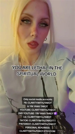 YOU ARE LETHAL IN THE SPIRTUAL WORLD #tarot #tarotreading #shorts