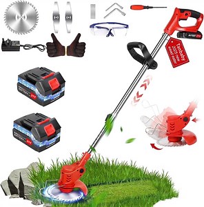 Weed Eaters Cordless, Tanbaby 3-in-1 Battery Powered, 6 inch Grass Trimmer & String Trimmer/Edger Kit for Lawn Garden Trimming