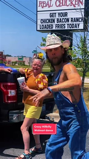 Crazy Hillbilly walmart dance. 🤣 #dancinghillbilly #thehillbillyshuffle #dancingredneck #grinchtiktok #parkinglotdance