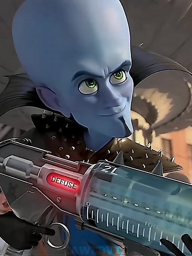 Blue Alien Cartoon: Animated Movie with Big Head Character