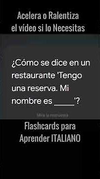 APRENDER ITALIANO con Tarjetas FLASHCARDS _ Hablar Practicando