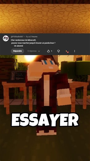 Walk until you find a brown panda #minecraft #minecraftshorts #minecraftfr