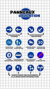 Panneaux d’obligation. Réviser le code de la route 🚗 #codedelaroute #reviserlecode #permis | Bonneconduite