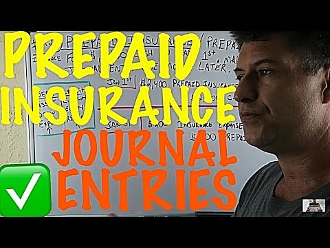 Prepaid Insurance Journal Entry / Balance Sheet & Income Statement / Accounting for beginners #121