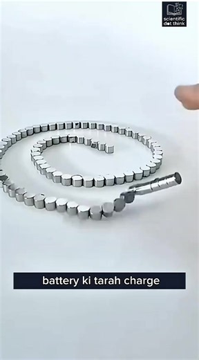 Watch a non-magnetic object transform into a super-strong magnet in seconds! It’s all about the tiny magnetic domains inside; a neodymium magnet can lift 50 kg of iron, while electromagnetic cranes hoist tons of steel. Maglev trains reach speeds of up to 320 km/h—matching China's high-speed trains! Power cut = magnetism gone!#مقناطیسیت سے پاک مقناطیس کو سیکنڈز میں سپر مضبوط مقناطیس بنتے ہوئے دیکھو! اندر کے چھوٹے مقناطیسی ڈومینز ہوتے ہیں، نیوڈیمیم میگنیٹ 50 کلو لوہا اٹھاتا ہے، اور الیکٹرو میگنیٹ 