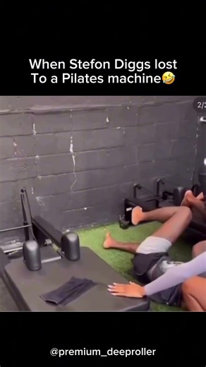 When Stefon Diggs lost To a Pilates machine🤣 #stefondiggs #exercise #workout #funny #fails #fail