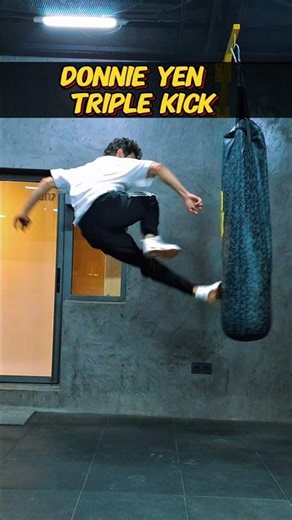 Donnie yen flying triple kick