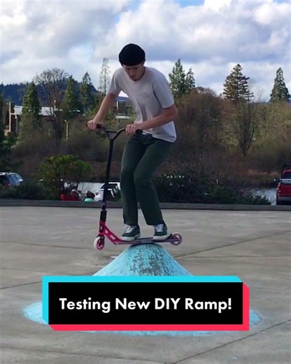 Testing out the new DIY ramp we built with a Natas Spin! #scooter #scooters #scootering #diy #fyp @soulflowproscooters