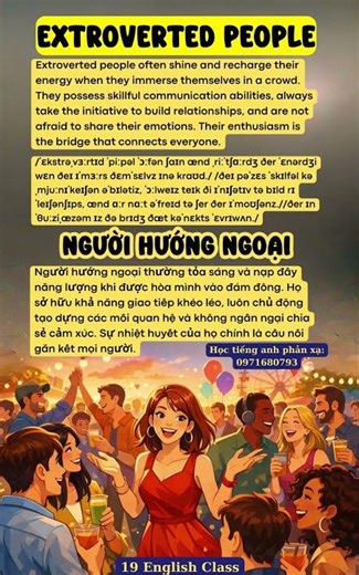 (Voice)"Người Hướng Ngoại" tiếng Anh là gì? #vocabulary #19english #studywith #hoctienganh