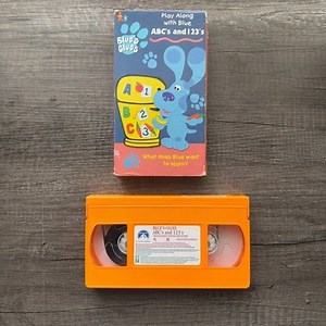 Blue's Clues ABC's and 123's VHS 1999 Nickelodeon Nick Jr Cartoon Orange Tape | eBay
