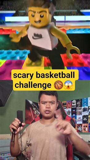 scary basketball challenge 🏀😱 - heyBrandonB #funnyshorts #shortsfeed