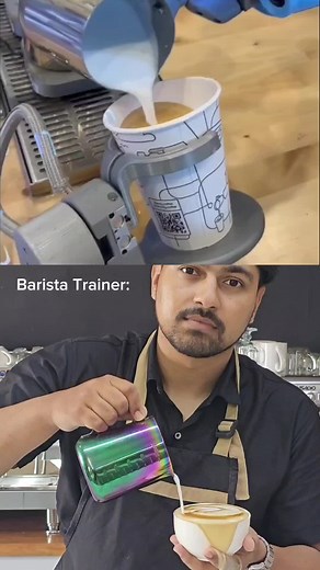 When the robot takes your job... and now your only customer is yourself. 🤖☕ #pjbaristaschool #barista #barista #coffee #training #school #robot