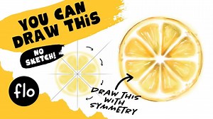 【Procreate】在 Procreate 中绘制这颗多汁水彩柠檬 🍋 from Art with Flo