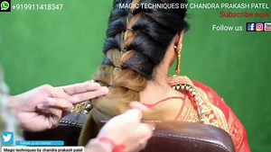 587K views · 29K reactions | Simple easy hairstyle for lehnga dress | Magic Techniques by chandra prakash patel | Facebook