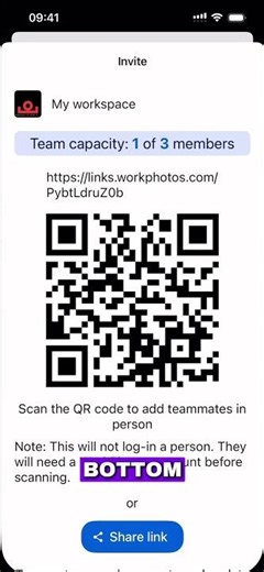 WorkPhotos Mobile App - How to Invite Team Members