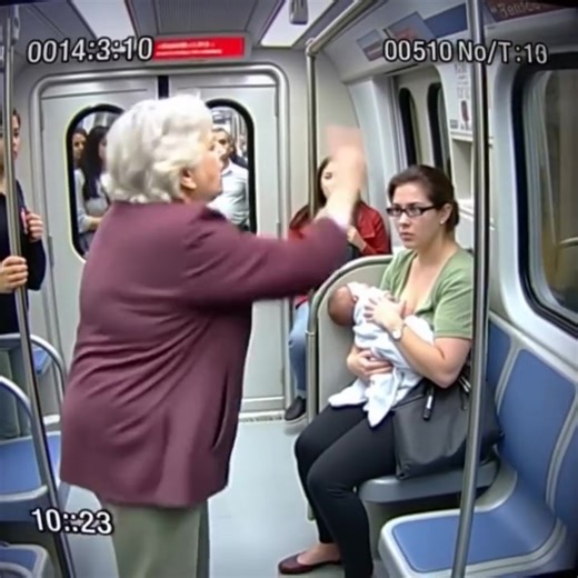 6.9K views | In the Subway, a Young Mother Was Nursing Her Baby When...