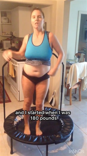 We Lost 50 Pounds and Built Muscle on This Rebounder 🏆💖 #ijumpinstead #rebounding #shorts