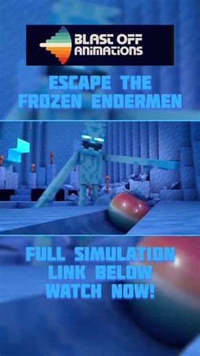Escape the Frozen Endermen | Minecraft Marble Run - SHORT