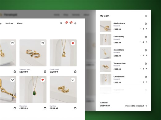 Clean, Smooth & Efficient UI   UX Experience E-commerce Cart 🎁