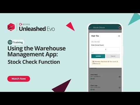 How to Use the Stock Check Function on the Unleashed Warehouse Management App |Academy Training