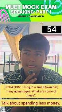G1-CANDIDATE D: MUET SPEAKING MOCK EXAM PART 1 #muet #education #english #exam