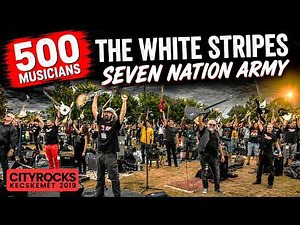 Seven Nation Army - The White Stripes - 500 musicians - The biggest flashmob in Hungary ‪@CITYROCKS‬