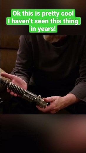 Mark Hamill Holds Lightsaber After 35 Years!