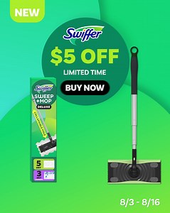 962 reactions · 36 shares | Save $5 on Swiffer Sweep + Mop Deluxe today! Deal available at select retailers until 8/23 | Swiffer | Facebook