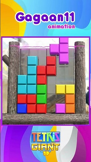 TETRIS Giant (Tetris Dekaris) 3D #short #animation
