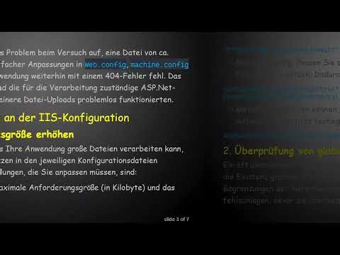 So Konfigurieren Sie IIS für die Verarbeitung von großen Datei-Uploads