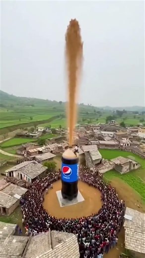 50PSI BOTTLE50 FEET PEPSI BOTTLE + MENTOS 😱 #funny #shorts #shortsfeed #funny