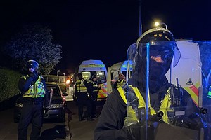 Missiles thrown at police, cars set alight during riot in Cardiff