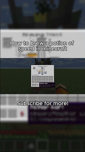 How to brew a potion of speed in minecraft