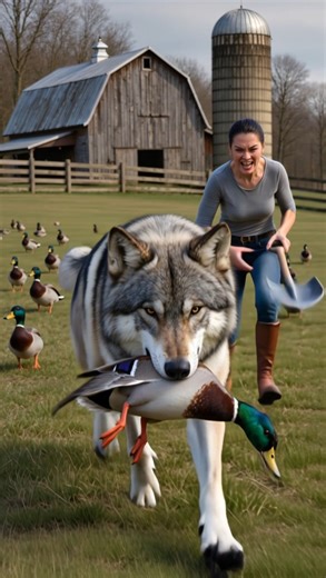 1M views · 3.6K reactions | Will the woman manage to save the duck from the wolf? 閭❓ | Cute Pets | Facebook