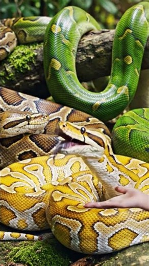 Azgar saanp yani python. #dangerous #kidscontent (2)
