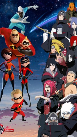💎 The Incredibles vs Akatsuki #naruto #animeedit #akatsuki #theincredibles
