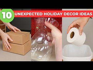 She grabs a vase for this adorable Christmas decoration!