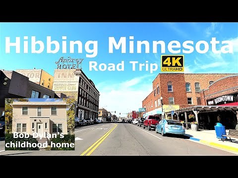 Hibbing Minnesota 🇺🇸 road trip. Bob Dylan's childhood home 4K