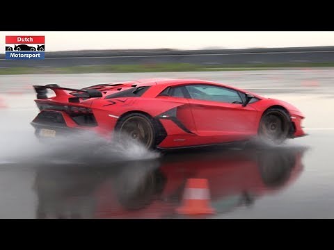 Lamborghini Aventador SVJ - Drifts, Launch Control & Loud Revs!