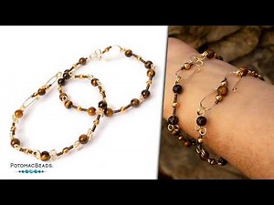Tiger Wire Infinity Bracelet - DIY Jewelry Making Tutorial by PotomacBeads