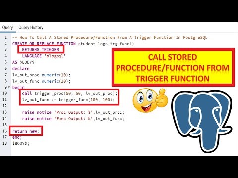 How To Call A Stored Procedure/Function From A Trigger Function In PostgreSQL || PostgreSQL Triggers