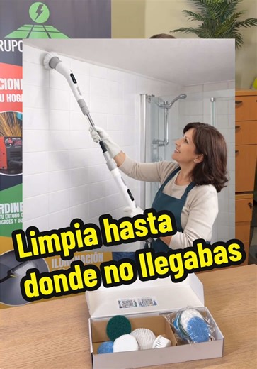 Cepillo eléctrico con mango extensible para limpiar donde antes no llegabas #cepillo #limpieza #limpiarlacasa #hogar