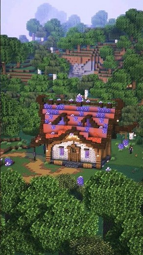 Minecraft | How to build a fantasy Amethyst house #minecraft #minecrafbuilds #howtobuild
